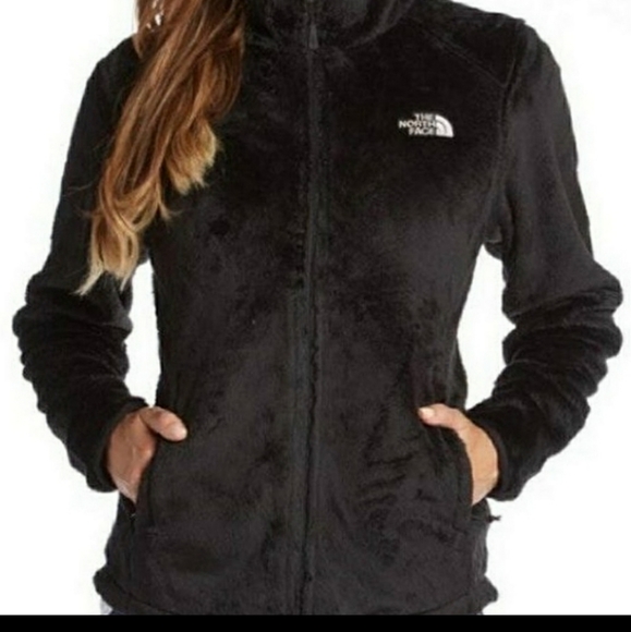 [The North Face] - Black Furry Zip Sweater Jacket Size M - Picture 1 of 9